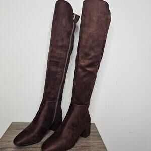 Michael Kors Braden Microsuede Tall Boots Size 5.5 Mocha  NWT